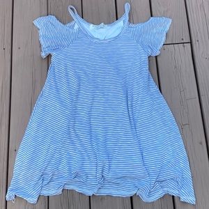 Boutique blue and white striped dress size S
